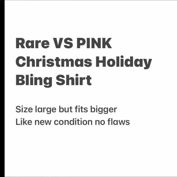 💎Rare VS PINK Holiday Christmas Bling Shirt💎 - Picture 5 of 5